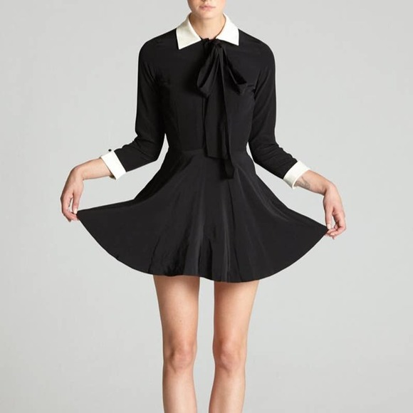 L'ÉCOLE DES FEMMES The Secrétaire Dress Black Size 12 - Picture 2 of 7